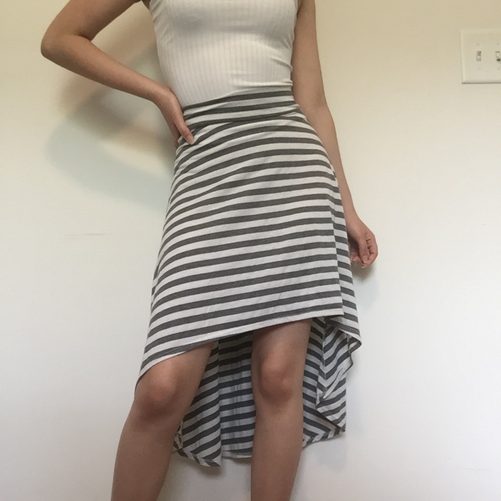 *Sold* Black and Grey High Low Skirt